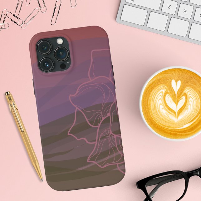 Watercolor Sunset over Flowered Mountains  Case-Mate iPhone Case (Creator Uploaded)