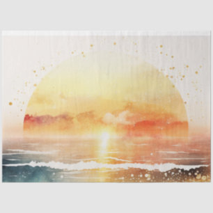 Watercolor Sunset Series Design 4 Tissue Paper