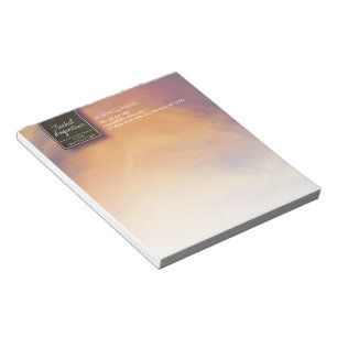 Watercolor Sunset Sky YOGA Meditation Instructor Notepad
