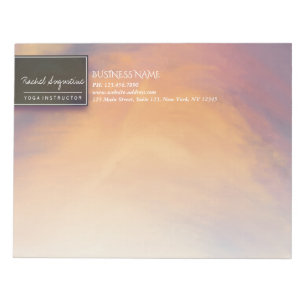Watercolor Sunset Sky YOGA Meditation Instructor Notepad