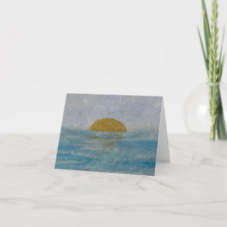Watercolor Sunset Sunny Day Blank Note Card