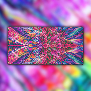 Watercolor Surreal Abstract Leaves Desk Mat