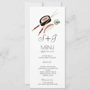 Watercolor Sushi Roll Japan Asian- Menu