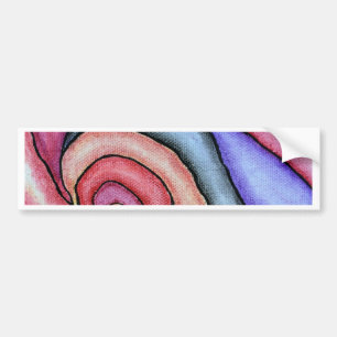 Watercolor Swirl Bumper Sticker