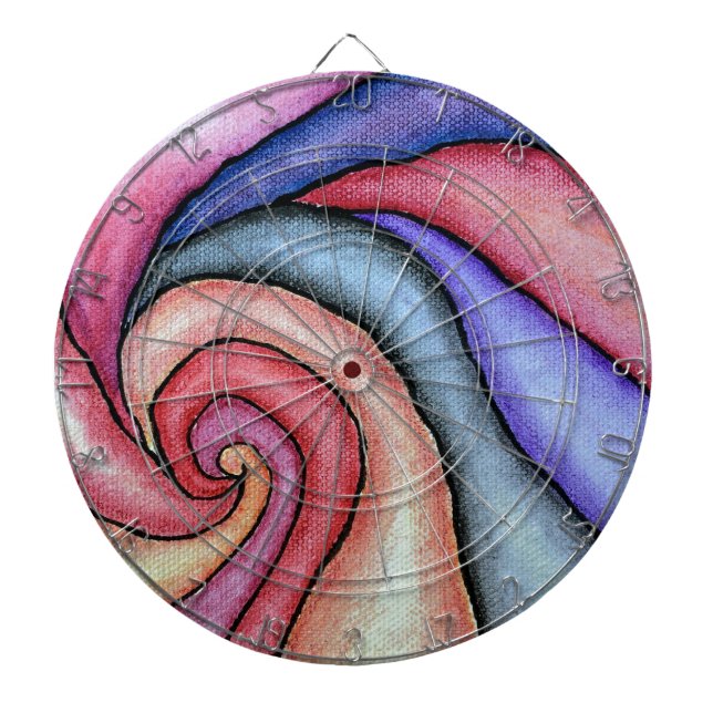 Watercolor Swirl Dartboard (Front)