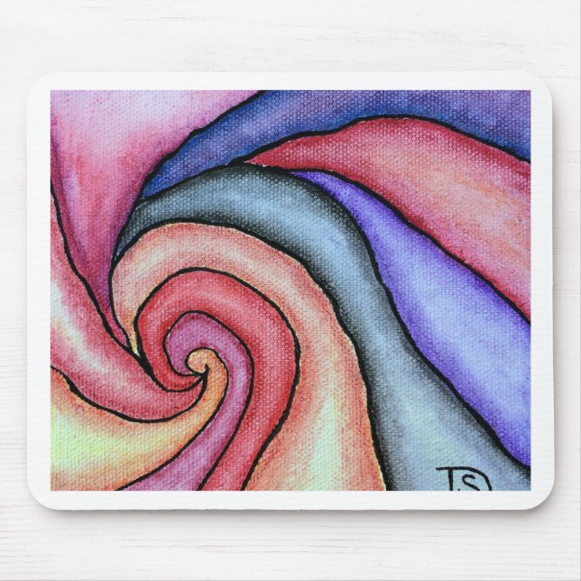Watercolor Swirl Mouse Pad (Front)