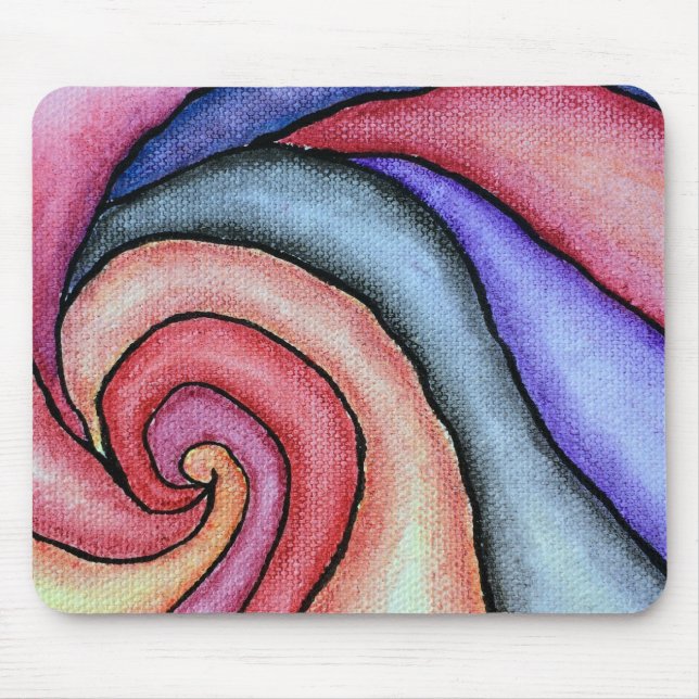 Watercolor Swirl Mouse Pad (Front)