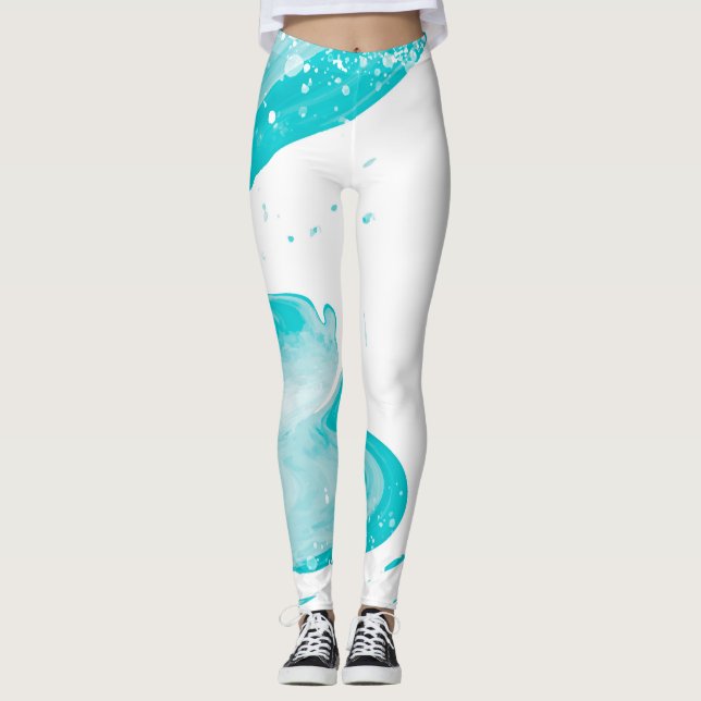Watercolor Swirl Pattern leggings (Front)