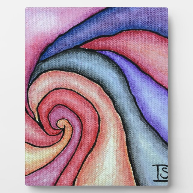 Watercolor Swirl Plaque (Front)