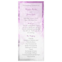 Watercolor Swirl Programme de mariage violet