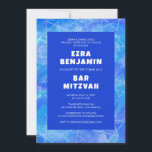 Watercolor Swirl Star Custom PHOTO Bar Bat Mitzvah Invitation<br><div class="desc">Perfect card to announce a bat mitzvah, bar mitzvah or other Jewish celebration! Hand made art for you. FULLY CUSTOMIZABLE! Click on “Personalize” above to edit the text and add your own photo to the back. Click "edit using design tool" to adjust the fonts, colours and placements and to delete...</div>