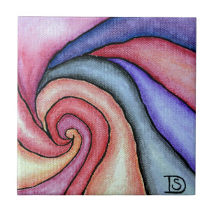 Watercolor Swirl Tile