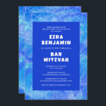 Watercolor Swirls Custom QR CODE Bar Bat Mitzvah Invitation<br><div class="desc">Perfect card to announce a bat mitzvah, bar mitzvah or other Jewish celebration! Hand made art for you. FULLY CUSTOMIZABLE! Click on “Personalize” above to edit the text and add your own link to QR code to the back. Click "edit using design tool" to adjust the fonts, colours and placements...</div>