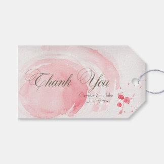Watercolor Swirls Wedding Day Thank You Gift Tags