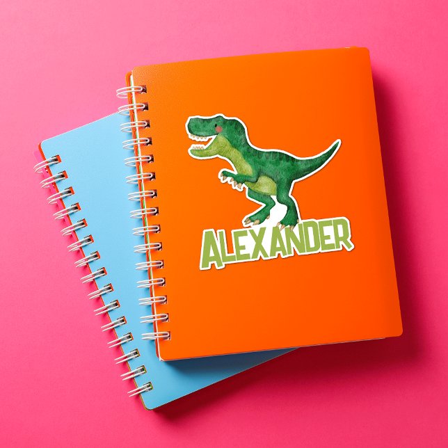 Watercolor T-rex Dinosaur with Custom Kids Name  (Creator Uploaded)