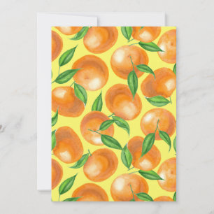 Watercolor tangerines