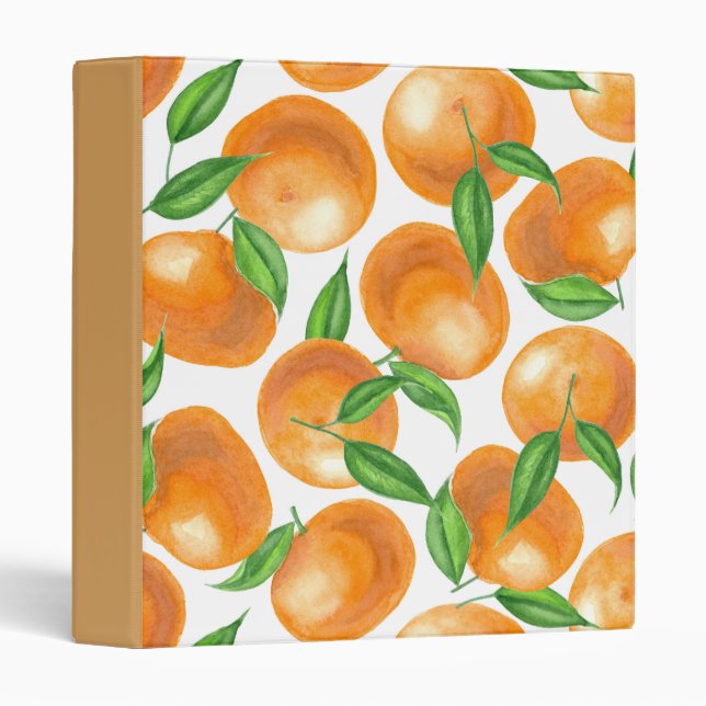 Watercolor tangerines binder (Front/Spine)