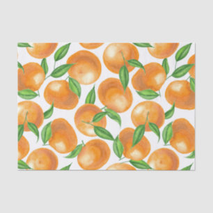Watercolor tangerines tissue paper