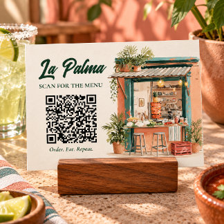 Watercolor Taqueria Storefront QR Menu
