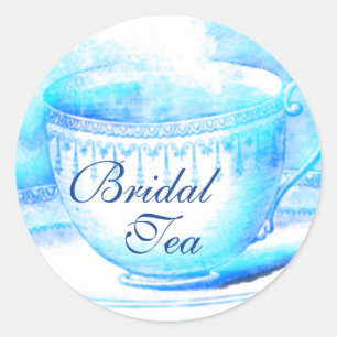 Watercolor Teacup Bridal Stickers