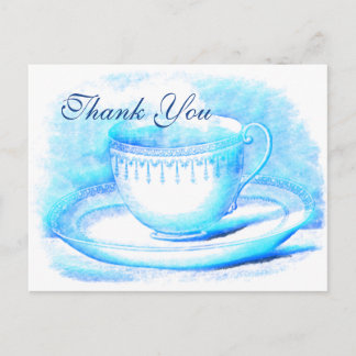 Watercolor Teacup Thank You Cards