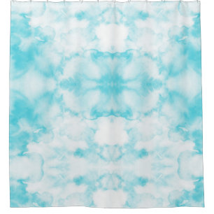 Watercolor teal blue abstract pattern