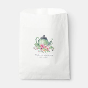Watercolor Teapot Wedding Favour Bag