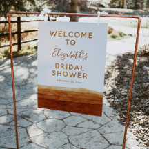 Watercolor Terracotta Abstract Desert Welcome Sign