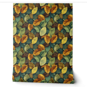 Watercolor terracotta orange yellow sage fall wallpaper