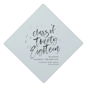 watercolor text graduation cap board.