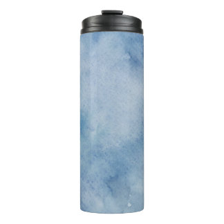 Watercolor texture background paint thermal tumbler