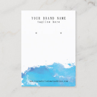 Watercolor Texture Earring Display Business Card