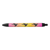 Watercolor Textured Hummingbird Colibri Pen