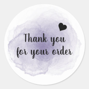 Watercolor Thank You For Your Order Sticker