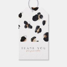 Watercolor | Thank you | Leopard print Gift Tags