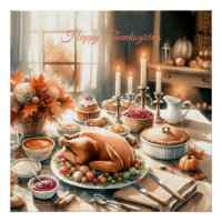 Watercolor Thanksgiving Illustration
