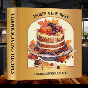 Watercolor Thanksgiving Recipe Binder
