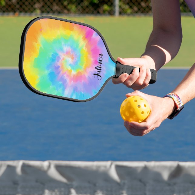 Watercolor Tie Dye Custom  Pickleball Paddle (Insitu)