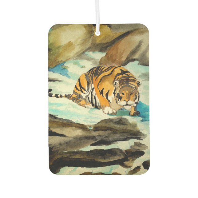 Watercolor Tiger Air Freshener (Front)