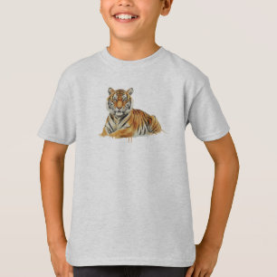 Watercolor Tiger Illustration – Majestic Wildlife  T-Shirt