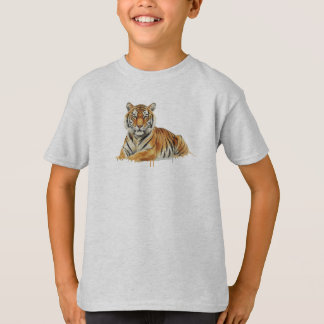 Watercolor Tiger Illustration – Majestic Wildlife  T-Shirt