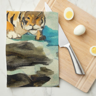 Watercolor Tiger Kitchen Towel