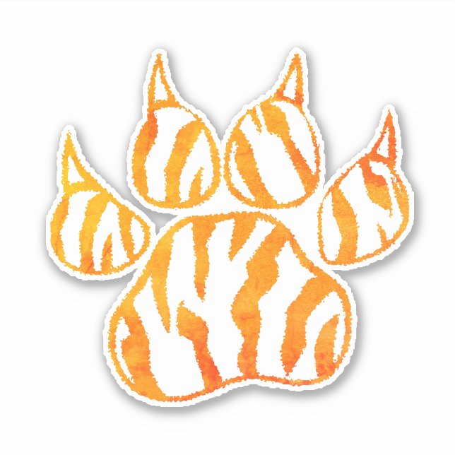 Watercolor Tiger Paw Print Custom (Front)