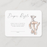 Watercolor Tigger Diaper Raffle Insert Card