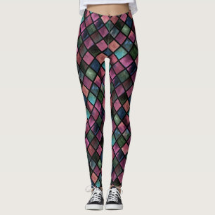 Watercolor, tile  leggings