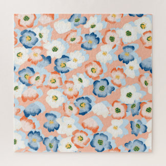 Watercolor Tiny Flowers: Vintage Pattern Jigsaw Puzzle