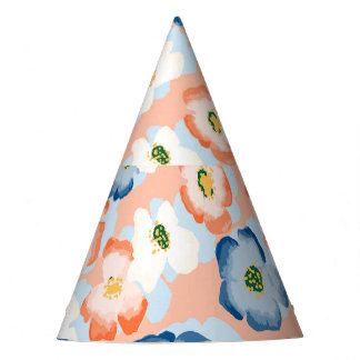 Watercolor Tiny Flowers: Vintage Pattern Party Hat