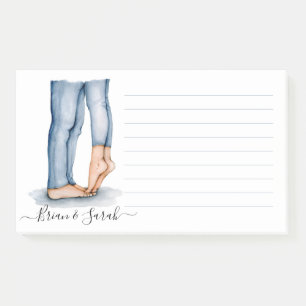 Watercolor Tiptoe Kiss Post-it Notes