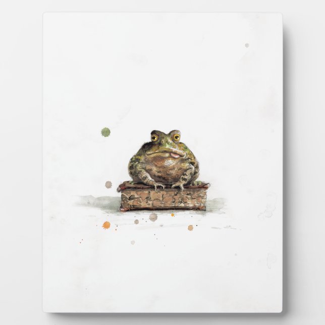 Watercolor Toad Plaque (Front)