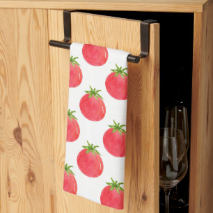 Watercolor Tomato Pattern   Kitchen Towel
